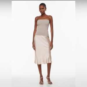 Aritzia Babaton Slip Midi Skirt Size 0 Denude